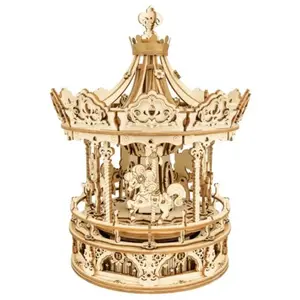Robotime - Muziekdoos - DIY - 3D - Romantic Carousel - Houten Modelbouw