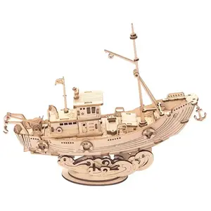 Robotime 3D puzzel modelbouwpakket Vissersschip TG308 pas cher