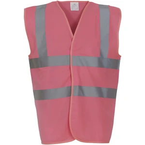 Yoko Signalisatievest met 2 Banden & Bretels YHVW100 - Pink - XXL