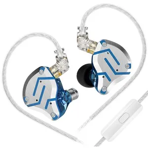 Écouteurs SZSMART KZ-ZS10 PRO HIFI courbés avec microphone bleu lavand...Vendu parfnac-be