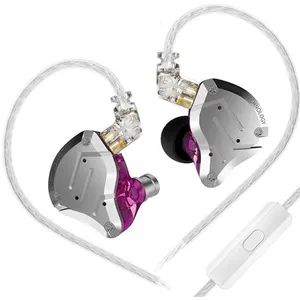 Écouteurs SZSMART KZ-ZS10 PRO HIFI courbés avec microphone violet (In ... pas cher