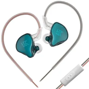 Écouteurs SZSMART KZ EDCX HIFI courbés avec microphone bleu marine (In... pas cher