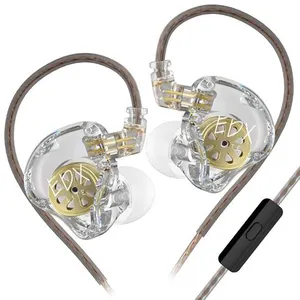 Écouteurs SZSMART kz-edx Lite HIFI courbé avec microphone couleur tran... pas cher
