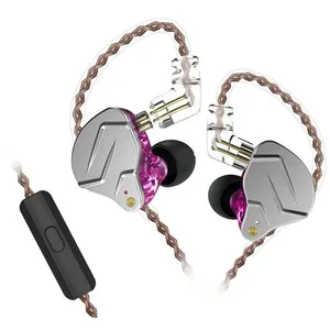 Écouteurs SZSMART KZ-ZSN PRO courbés avec microphone violet (In ear - ... pas cher