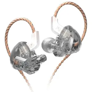 Écouteurs SZSMART KZ EDX HIFI courbés gris (In ear - sensibilité 112db...Vendu parfnac-be