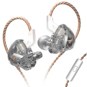 Écouteurs SZSMART KZ EDX HIFI courbés avec microphone gris (In ear - s... pas cher