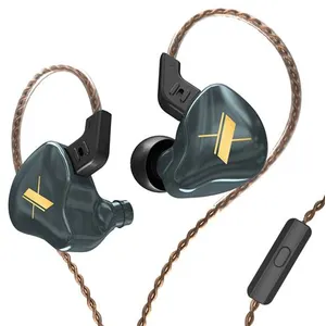 Écouteurs SZSMART KZ EDX HIFI courbés avec microphone bleu marine (In ... pas cher