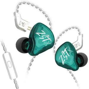 Écouteurs SZSMART KZ-ZST X HIFI courbés avec microphone vert (In ear -...Vendu parfnac-be