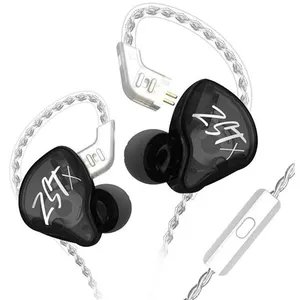 Écouteurs SZSMART KZ-ZST X HIFI courbés avec microphone noir (In ear -... pas cher