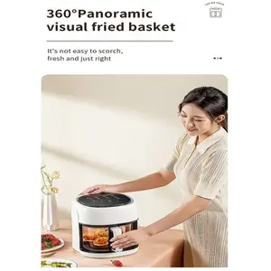 FUIENKO Friteuse à air 4,5 litres avec 10 programmes, visible, température réglable, panier antiadhésif sans BPA, 1350 watts pas cher