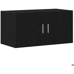 VIDAXL 148916& Armoire murale - Salle de Bain - chêne noir 80x39x40 cm - Bois - Panneaux de particules pas cher