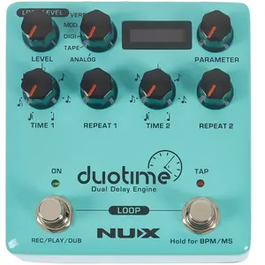 Nux DUOTIME - Pédale de delay double & fonction looper pas cher