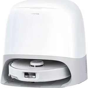 Roborock Qrevo Curv 5A1, Aspirateur robot, Blanc