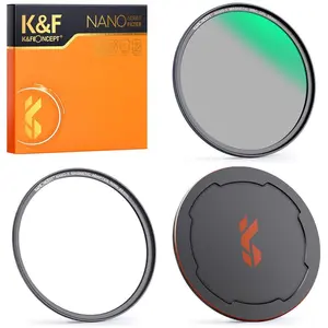 K&F Concept Concept Magnetic CPL Filtre Nano X - 82mm (82 mm, Porte-filtre magnétique, 82 mm), Filtre photo, Vert pas cher