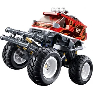 Bigfoot rood Sluban: 261 stuks - Monster Truck - Pull Back serie - pas cher