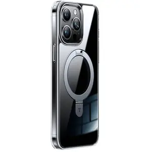 Torras geschikt voor iPhone 15 Pro Magsafe hoesje met Kickstand standaard - Clear Transparant pas cher