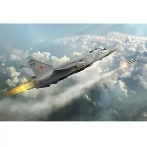 Hobbyboss-Mig-25, Mikoyan Maquette en Plastique Russian MiG-31 Foxhound, HY81753, Bleu, Rouge, 1:48 ScaleVendu paramazon