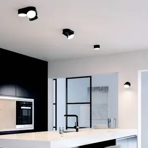LUTEC Connect STANOS Plafondspot - Enkele - Smart - LED - Dimbaar - Zwart pas cher