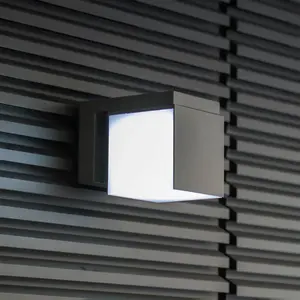 LUTEC Cuba - LED Wandlamp voor buiten - Donkergrijs pas cher