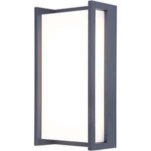 LUTEC - Qubo wandlamp voor buiten - LED - 4000K - Donkergrijs
