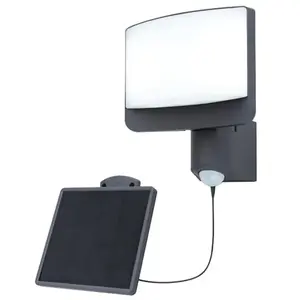LUTEC Sunshine - Wandlamp met sensor voor buiten met zonnepaneel - Ant... pas cher