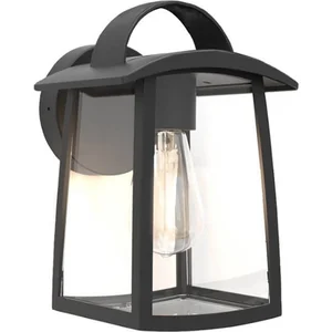 LUTEC Kelsey - Wandlamp - Helder glas - Matzwart pas cher