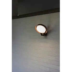 LUTEC Polo - LED wandlamp voor buiten - PIR bewegingssensor - Premium aluminium - 1100Lm krachtig licht - 3000K warm wit licht - IP54 extra weerbestendig - DonkergrijsVendu parbol