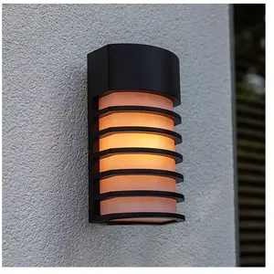 LUTEC Fulton - Wandlamp voor buiten - E27 - Zwart pas cher