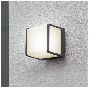 Comparateur de prix : LUTEC Doblo - Wandlamp voor buiten - LED - 3000K - Donkergrijs