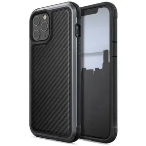 RAPTIC Coque lux fibre de carbone noir pour iphone 12 pro max pas cher