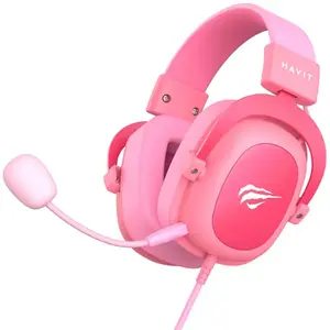 Havit H2002d Kopfhörer Kabelgebunden Kopfband Gaming (Filaire), Casque gaming, Blanc, Rouge pas cher