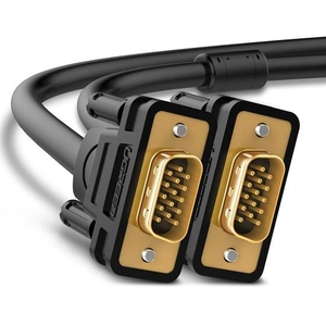 UGREEN Câble VGA SVGA Mâle vers Mâle 1080P Plaqué Or avec Noyau de Ferrite pour Écran, Moniteur, Projecteur, PC, TV HD, Noir (2 M)Vendu pargalaxus