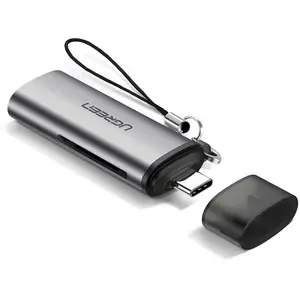 Ugreen Lecteur de cartes 2en1 (USB-C), Lecteur de carte mémoire, Gris pas cher