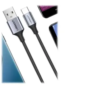 Comparateur de prix : UGREEN Gevlochten USB-A naar USB-C Kabel 3A Fast Charge 2 Meter Zwart
