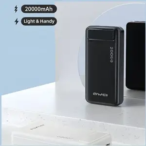Awei P6K (20000 mAh), Chargeur de secours, Noir pas cher
