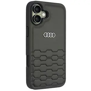 Étui en cuir synthétique - Audi - iPhone 16 Plus - Noir - Coque rigide - TPU écologique pas cher
