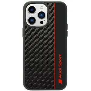 Audi Sport Carbon Fiber Back Case - Apple iPhone 14 Pro Max (6.7") - Zwart pas cher