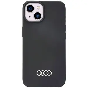 Audi Silicone Back Case - Geschikt voor Apple iPhone 14 (6.1") - Zwart pas cher