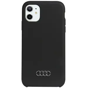Audi Silicone Back Case - Geschikt voor Apple iPhone 11/XR (6.1") - Zwart pas cher