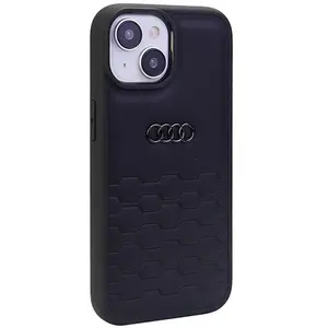 Audi GT Leather Back Case - Geschikt voor Apple iPhone 15 Plus (6.7") - Zwart pas cher