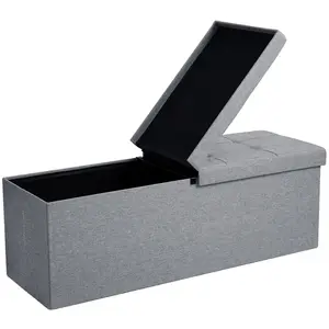 SONGMICS Banc de rangement 120L gris LSF71GVendu parsongmics