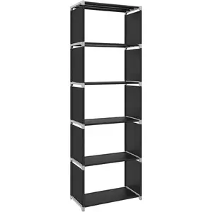 SONGMICS Étagère de rangement à 5 niveaux, Noir LSN15H pas cher