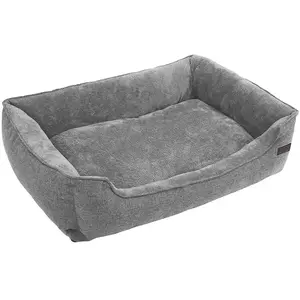 Panier Pour Chien En Tissu Peluche, GrisVendu parsongmics