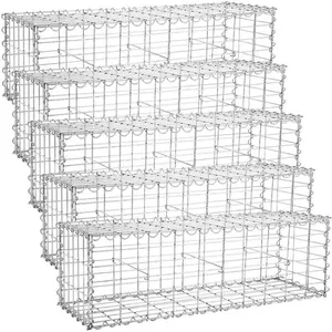 Gabions de pierre métallique galvanisé 100x30x30cm - SONGMICS pas cher