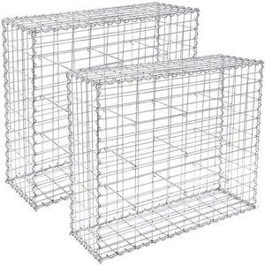 Comparateur de prix : Gabions à Pierres - SONGMICS - Lot de 2 - 100 x 80 x 30 cm - métalliqu...