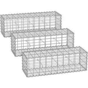 Gabions de pierre métallique galvanisé 100x30x30cm - SONGMICS pas cher