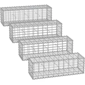 Gabions de pierre métallique galvanisé 100x30x30cm - SONGMICS pas cher