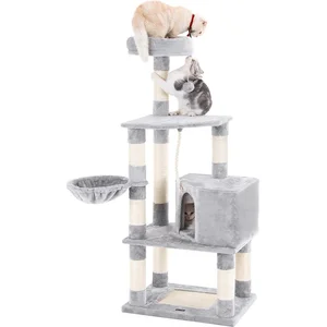Comparateur de prix : Feandrea Arbre à Chat Hauteur 138 cm, Tour de Jeux pour Chats, avec Ba...