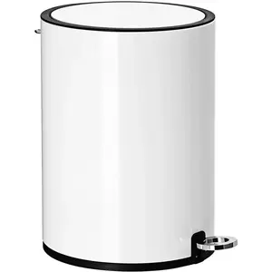 Songmics Pendaalemmer - Voetpedaal - Cosmetica Emmer - Met ABS-deksel - Vuilnisemmer - Prullenbak 3 LVendu parbol