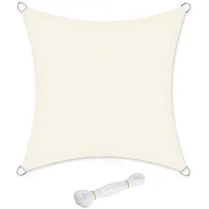 Comparateur de prix : Voile d'ombrage 5 x 5 m en HDPE - Toile Solaire pour Jardin Balcon - P...